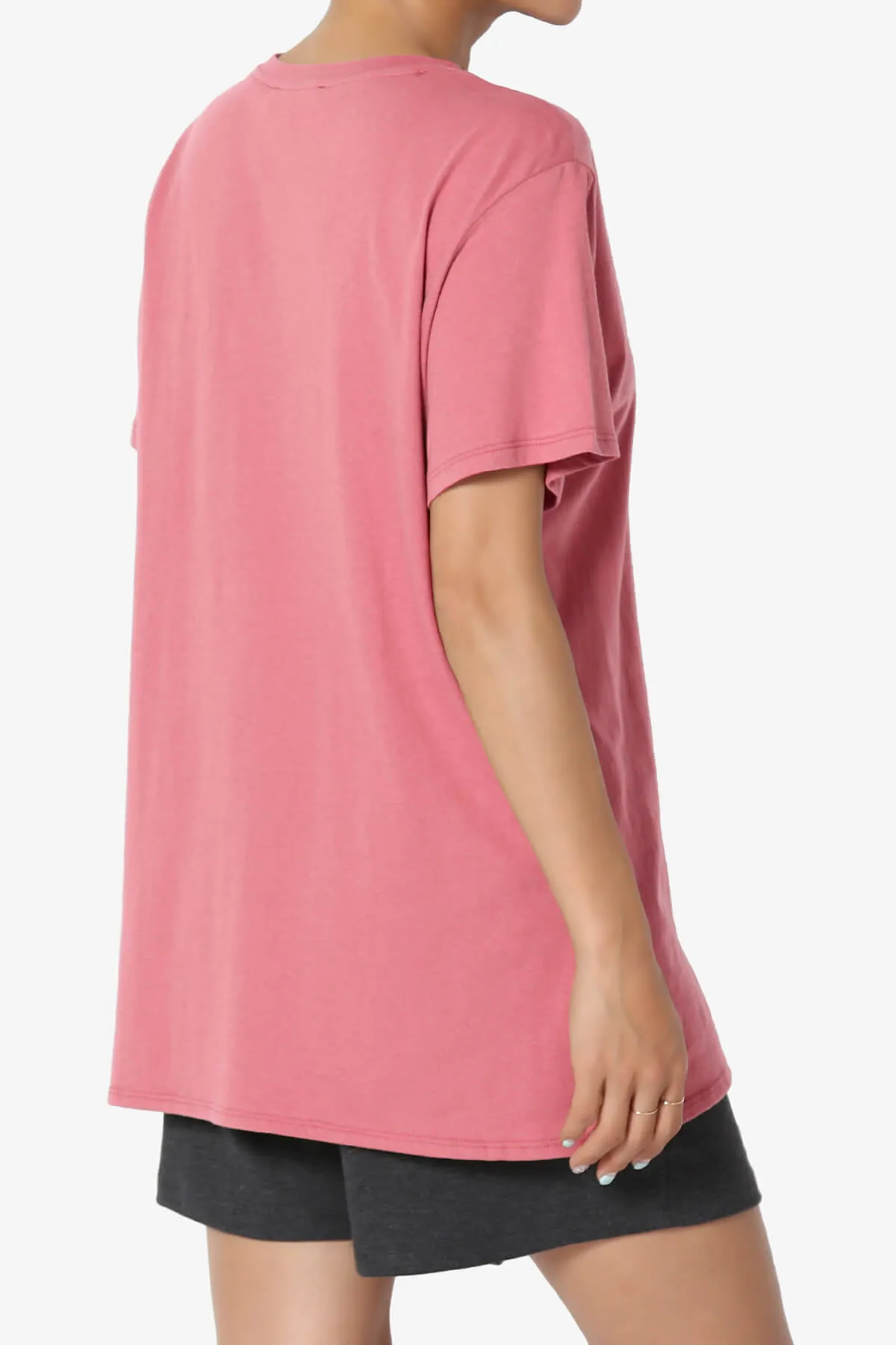 Mayra O Neck Cotton Boyfriend Tee PLUS