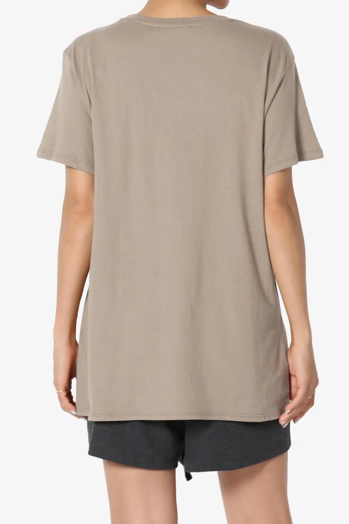 Mayra O Neck Cotton Boyfriend Tee PLUS