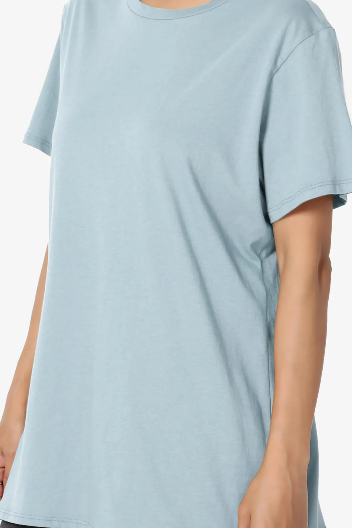 Mayra O Neck Cotton Boyfriend Tee PLUS