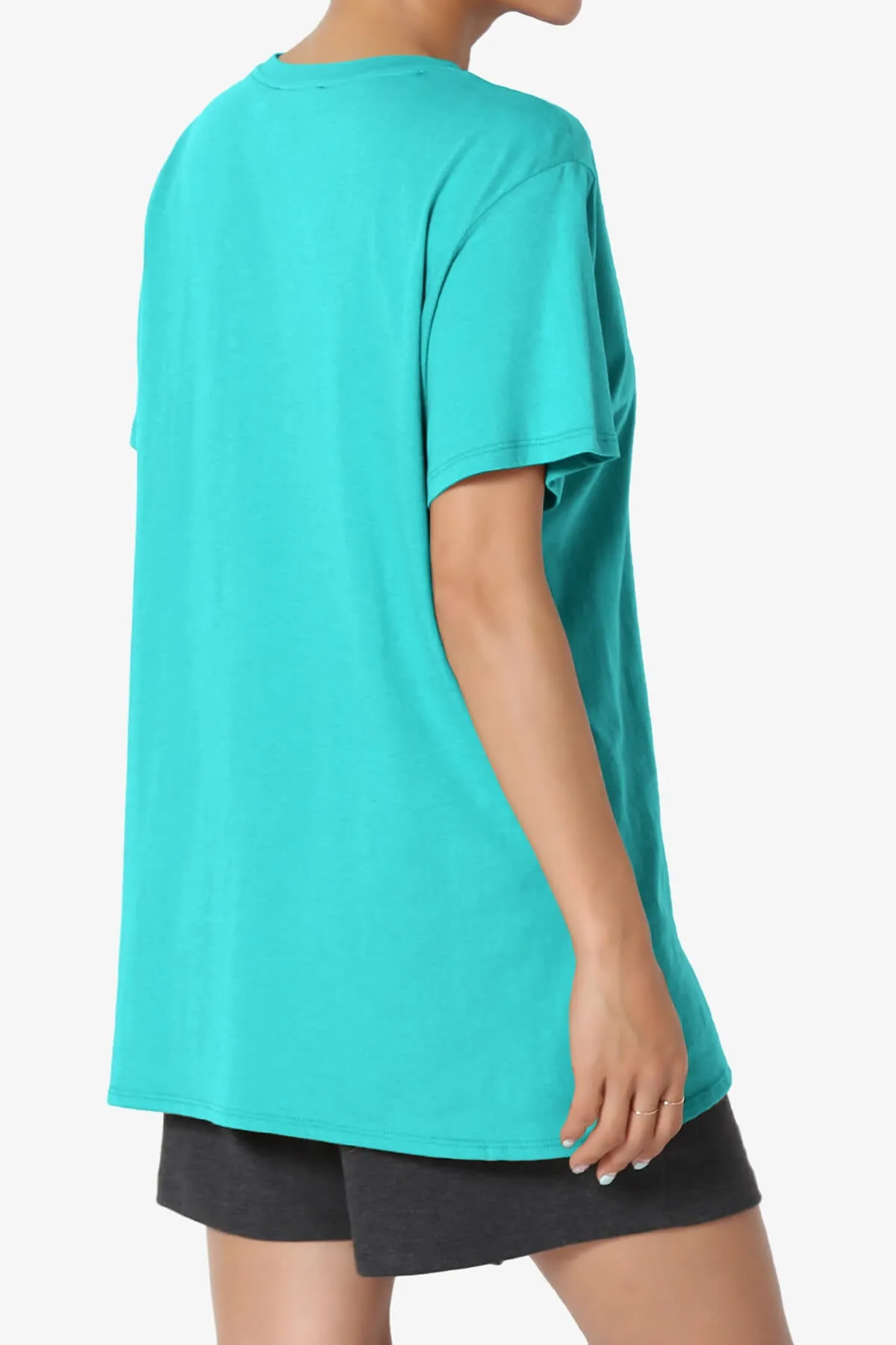 Mayra O Neck Cotton Boyfriend Tee PLUS