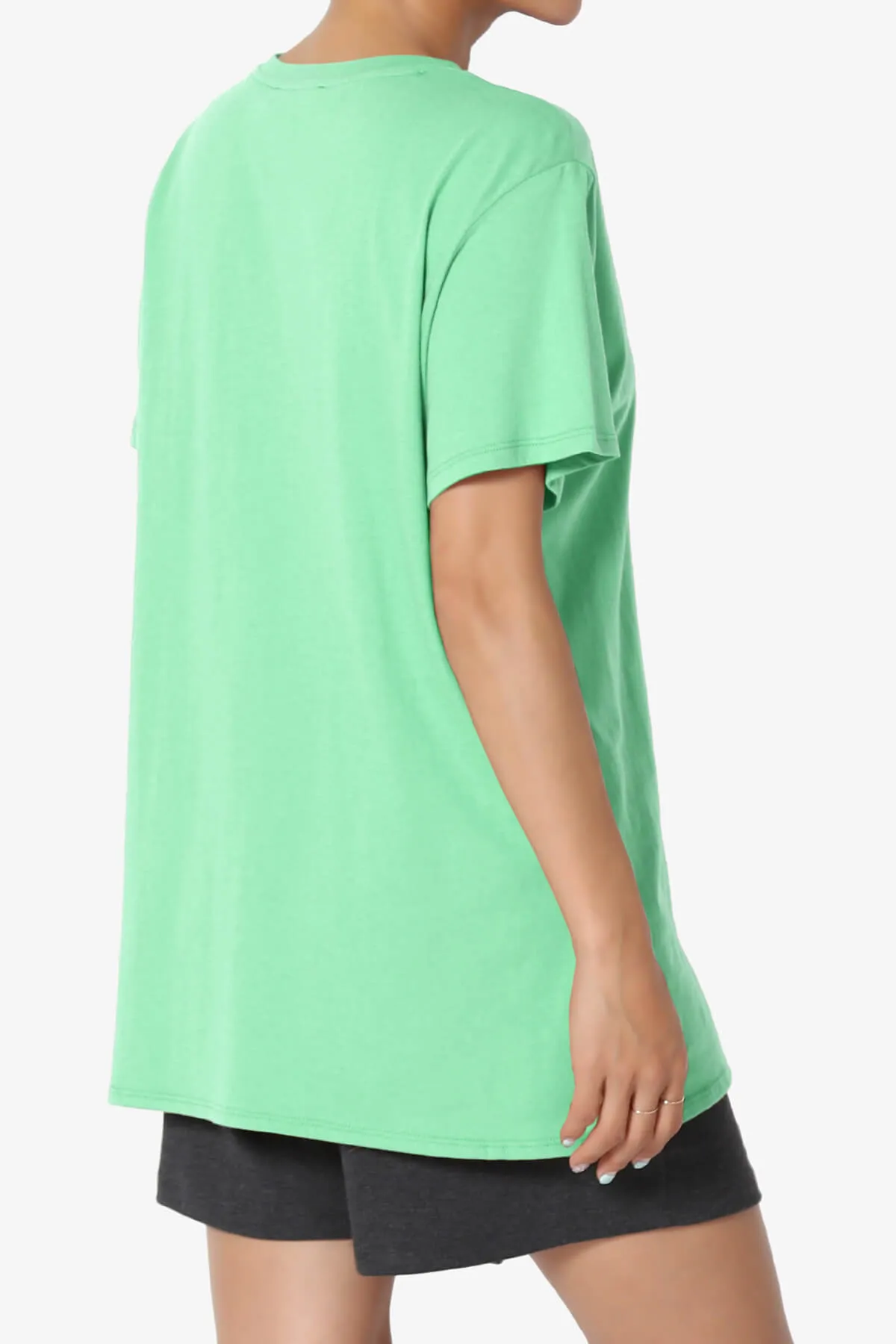 Mayra O Neck Cotton Boyfriend Tee PLUS