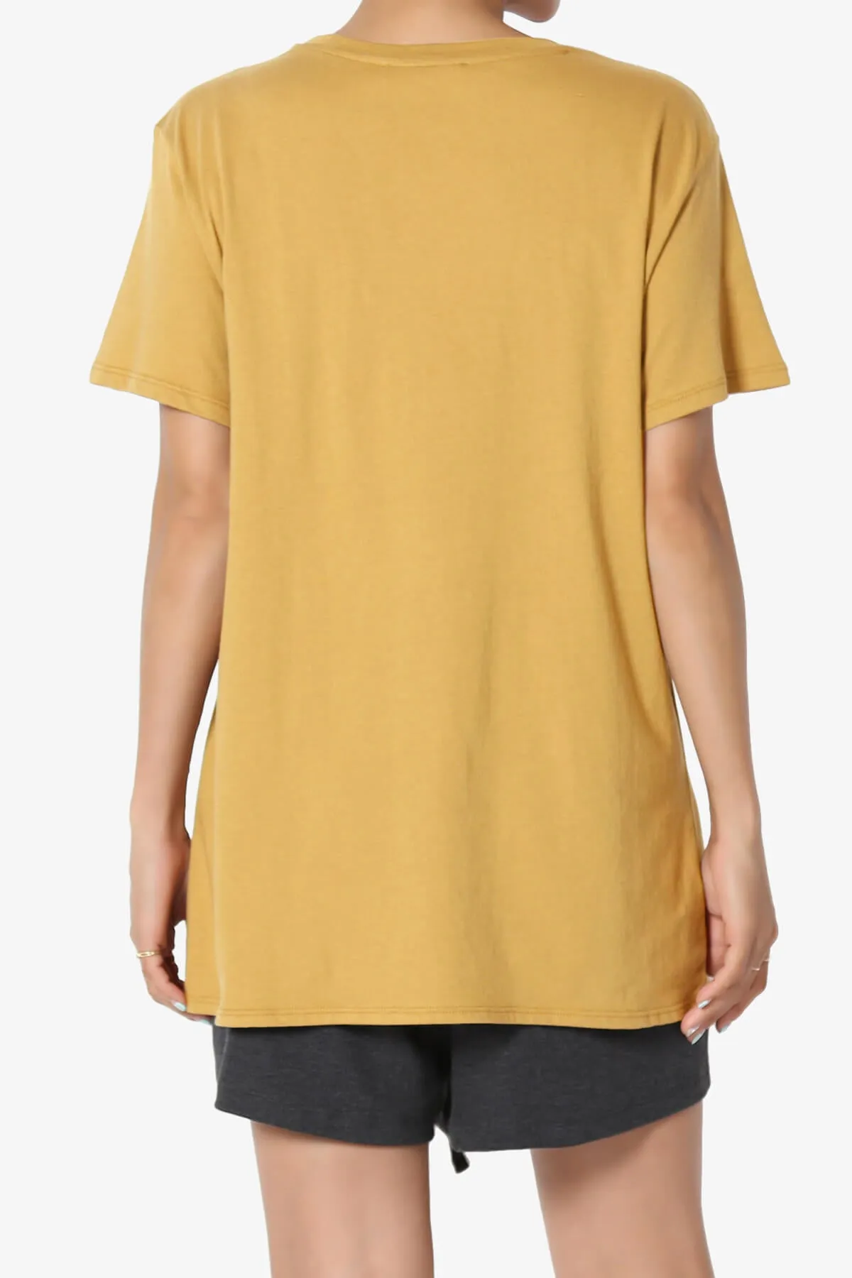 Mayra O Neck Cotton Boyfriend Tee PLUS