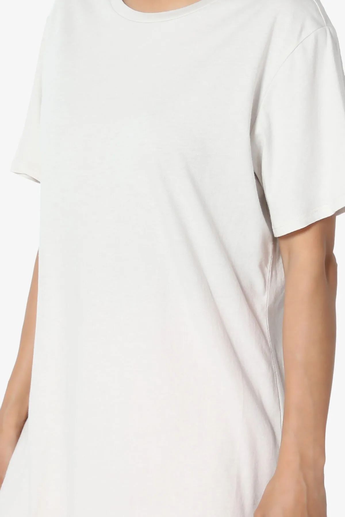 Mayra O Neck Cotton Boyfriend Tee PLUS