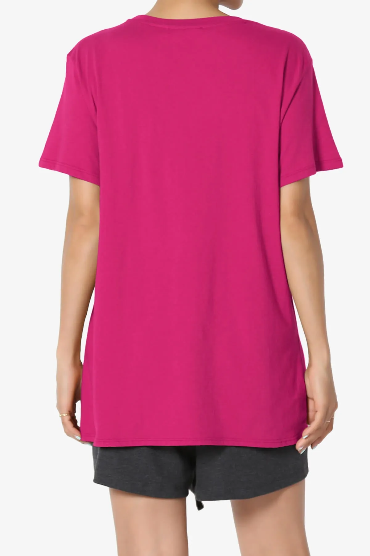 Mayra O Neck Cotton Boyfriend Tee PLUS