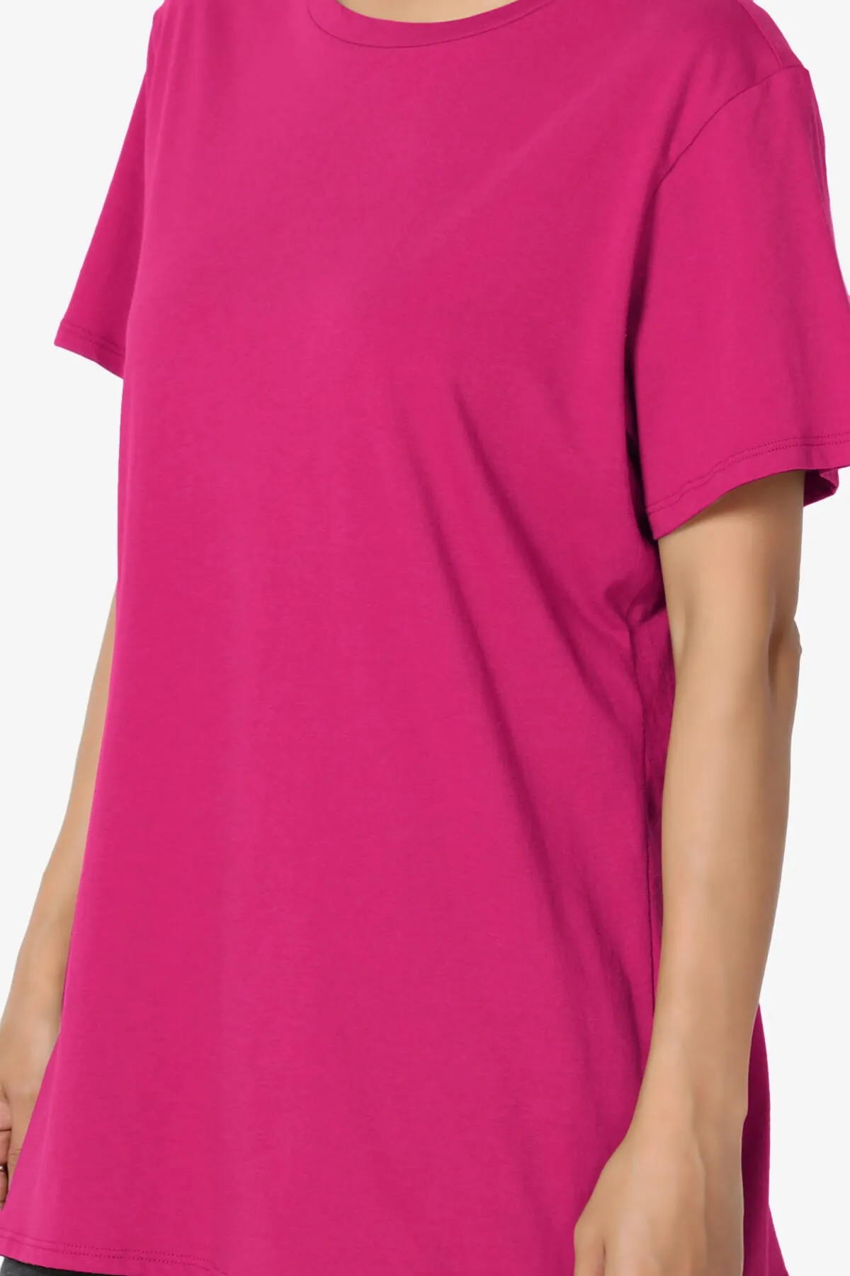 Mayra O Neck Cotton Boyfriend Tee PLUS