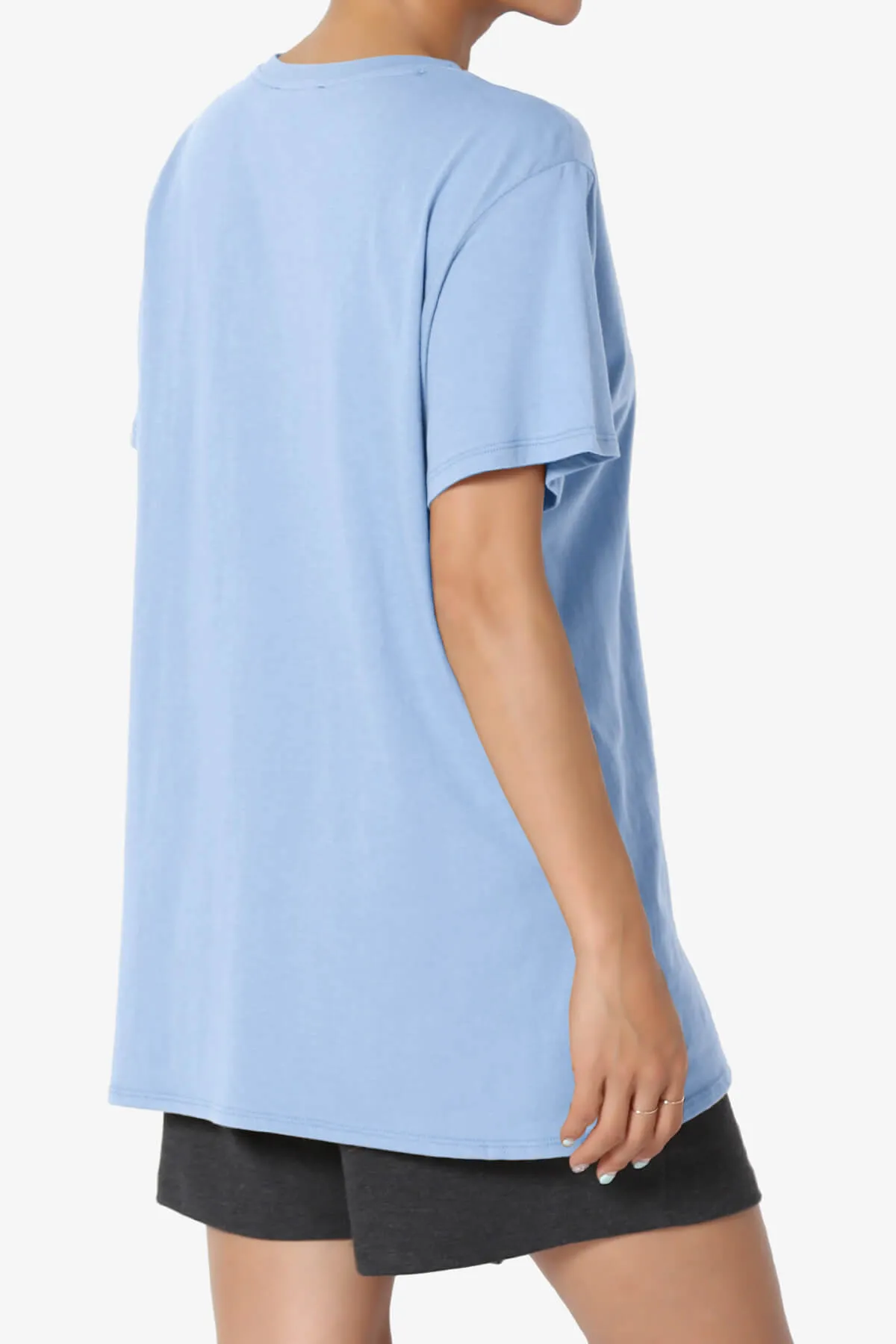 Mayra O Neck Cotton Boyfriend Tee PLUS