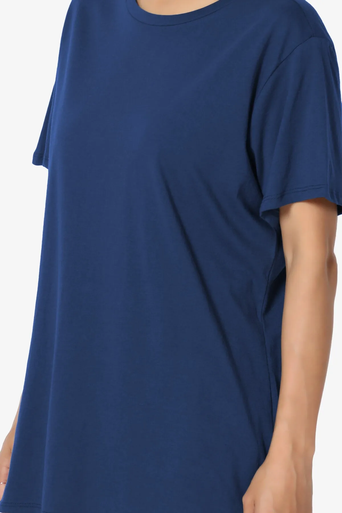Mayra O Neck Cotton Boyfriend Tee PLUS