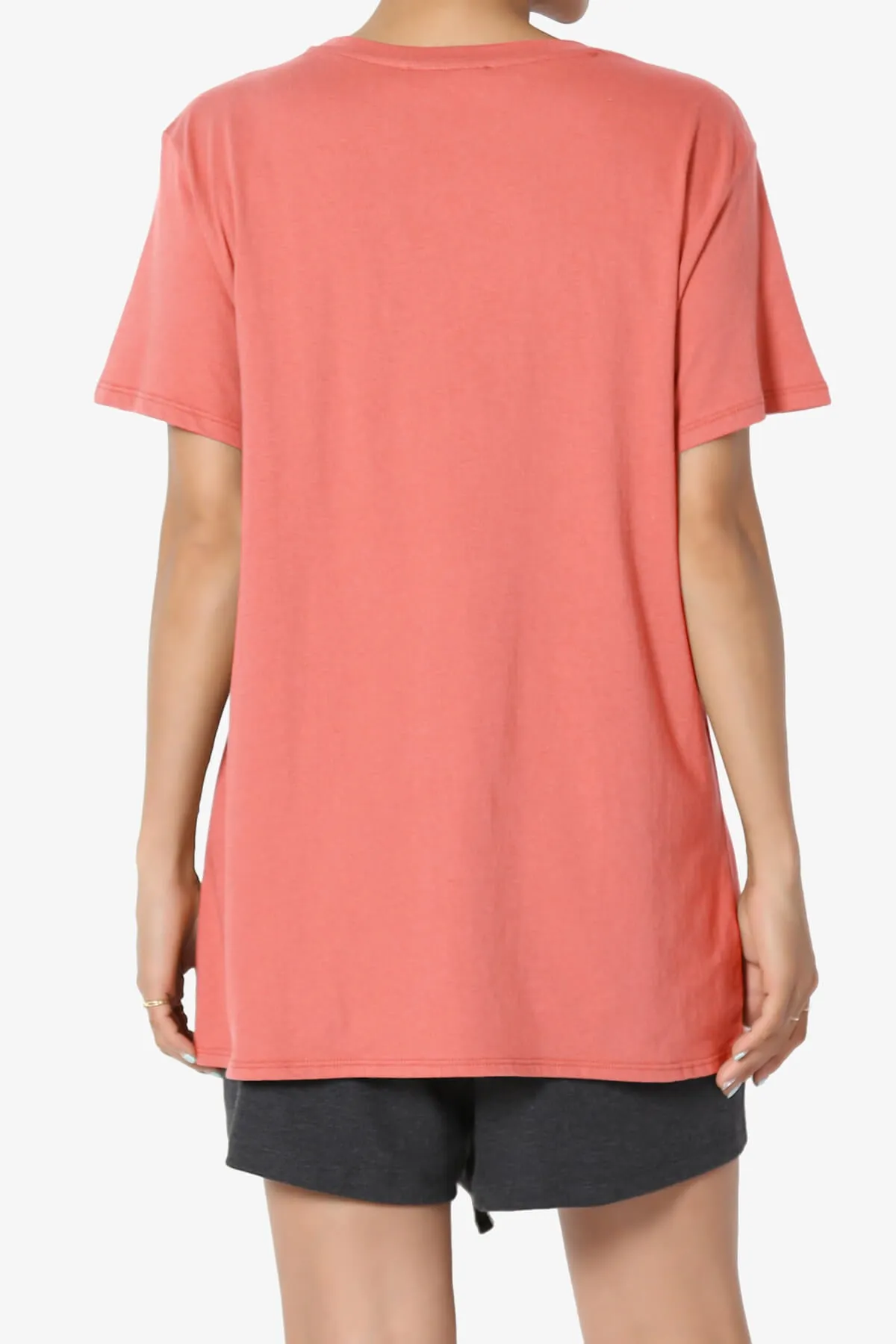 Mayra O Neck Cotton Boyfriend Tee PLUS
