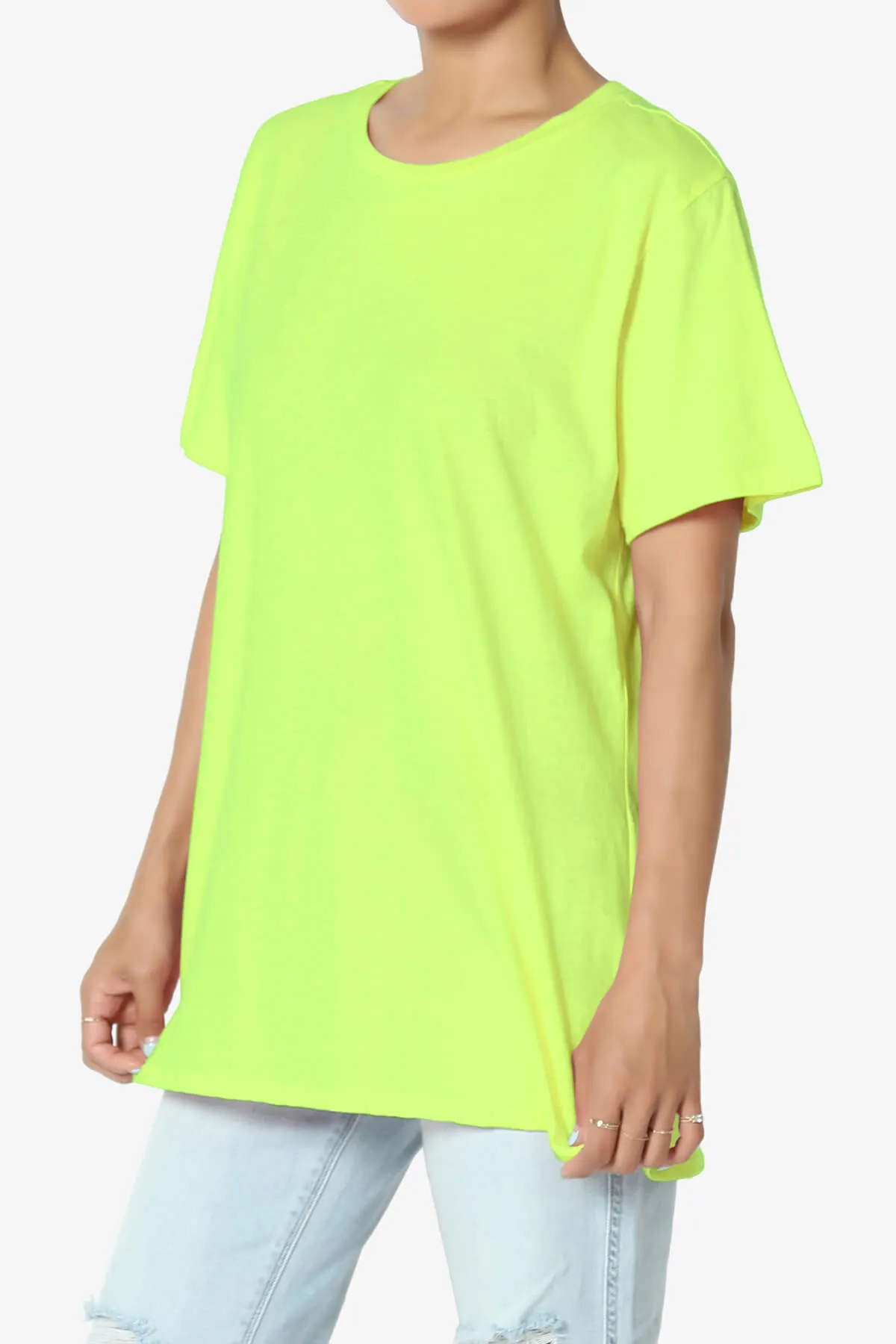 Mayra O Neck Cotton Boyfriend Tee PLUS