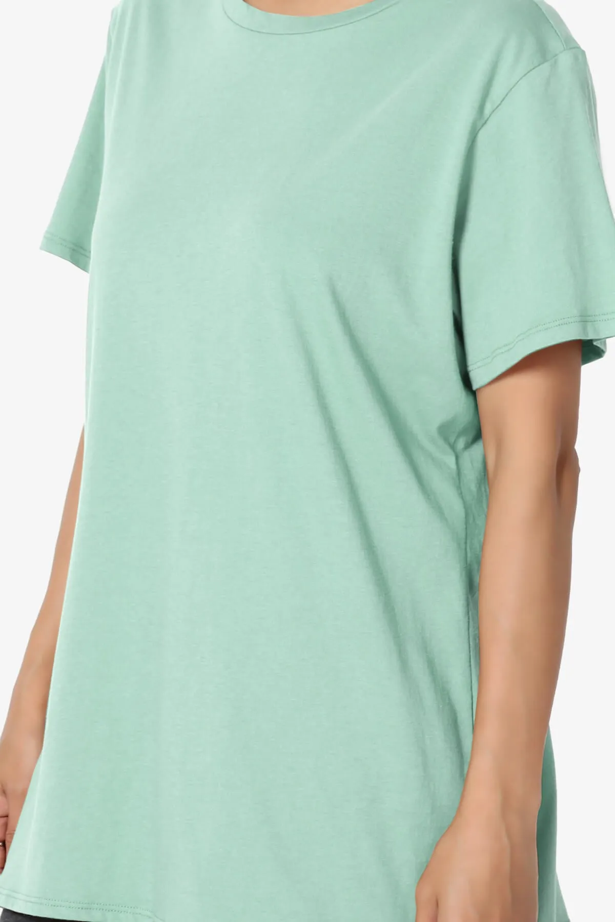 Mayra O Neck Cotton Boyfriend Tee PLUS