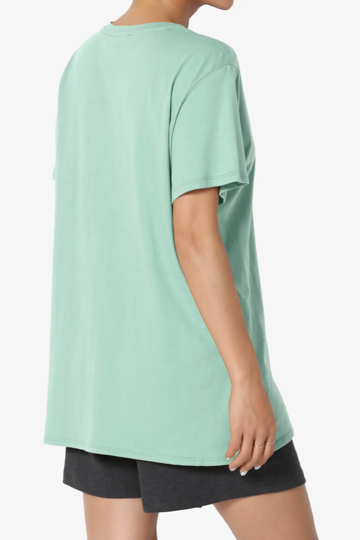 Mayra O Neck Cotton Boyfriend Tee PLUS