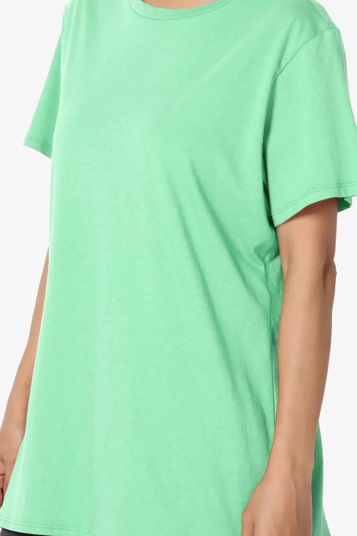 Mayra O Neck Cotton Boyfriend Tee PLUS