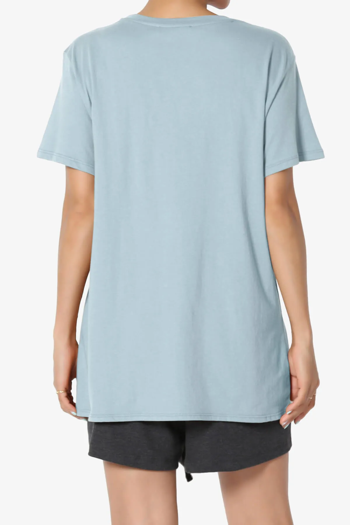 Mayra O Neck Cotton Boyfriend Tee PLUS