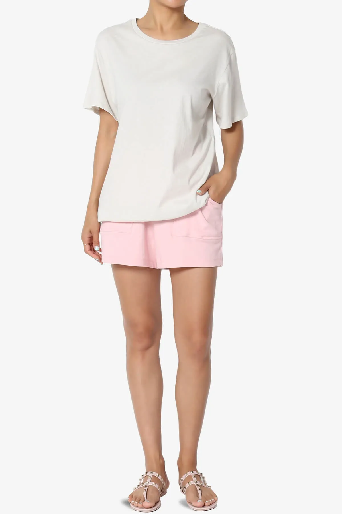Mayra O Neck Cotton Boyfriend Tee PLUS
