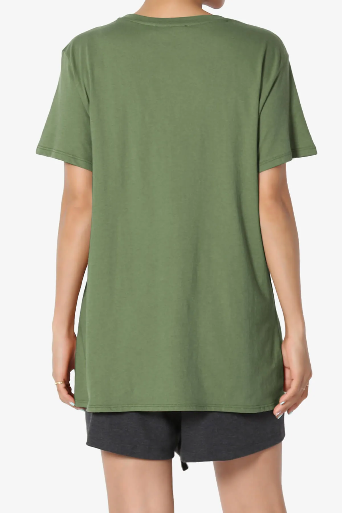 Mayra O Neck Cotton Boyfriend Tee PLUS