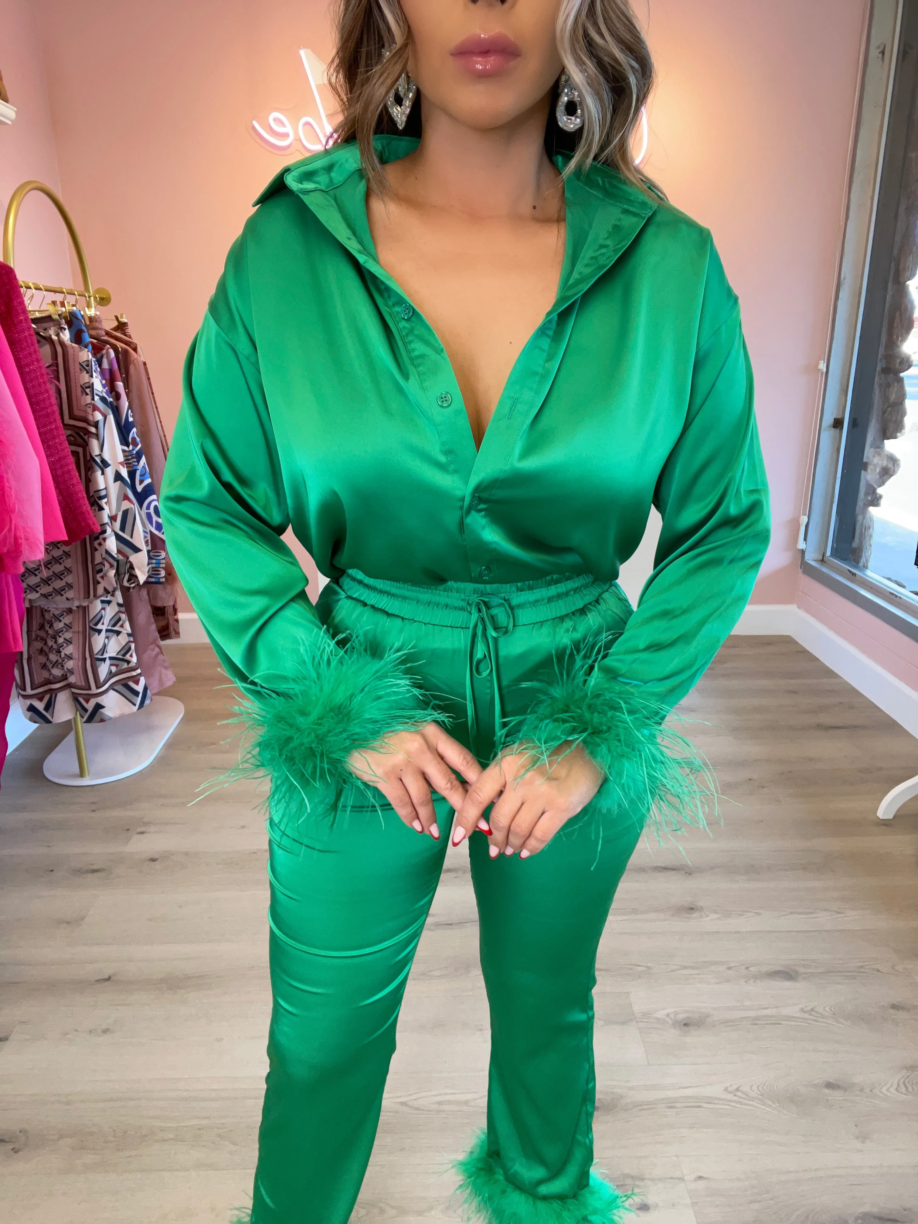 Mia Silk Set (Green)