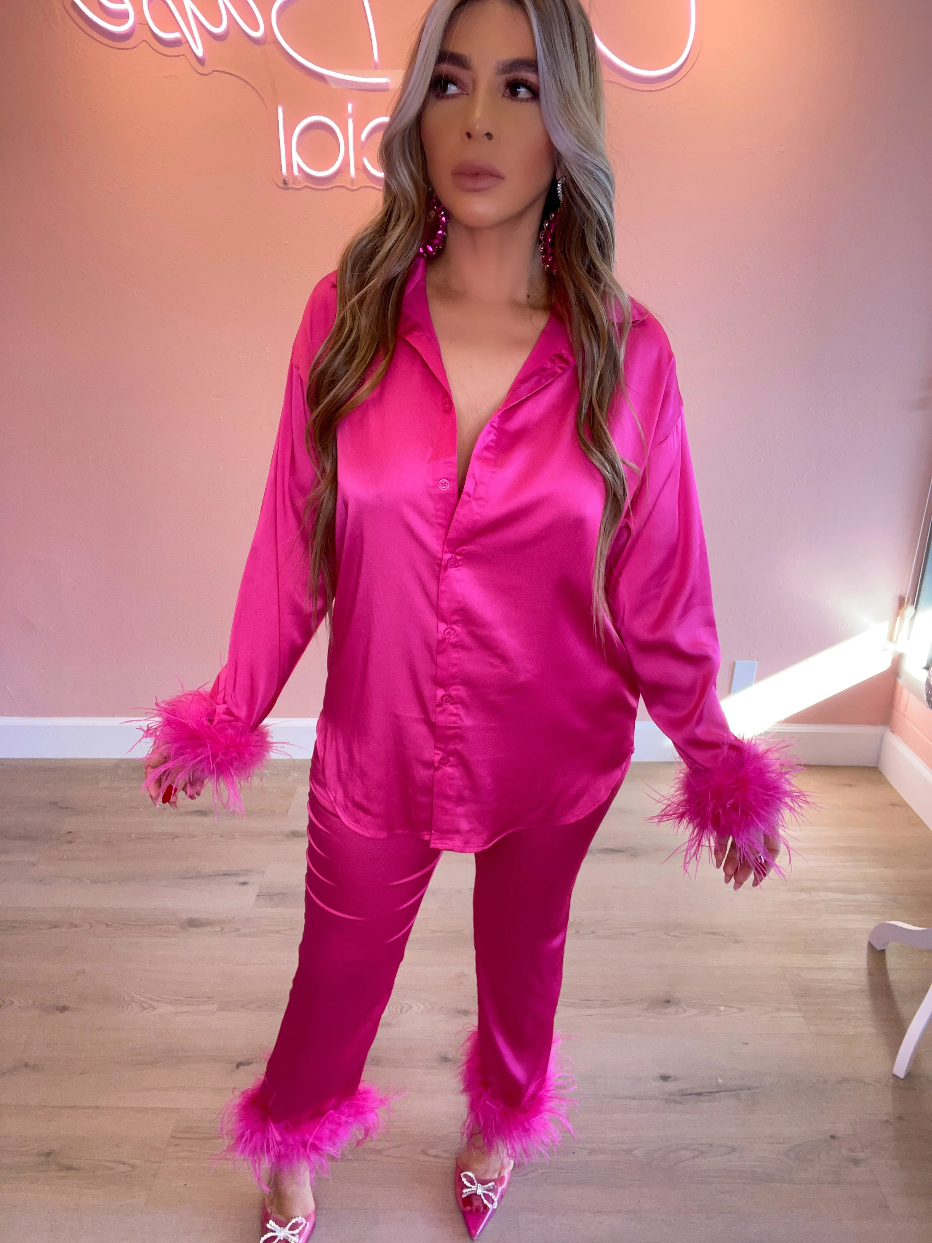 Mia Silk Set (Pink)