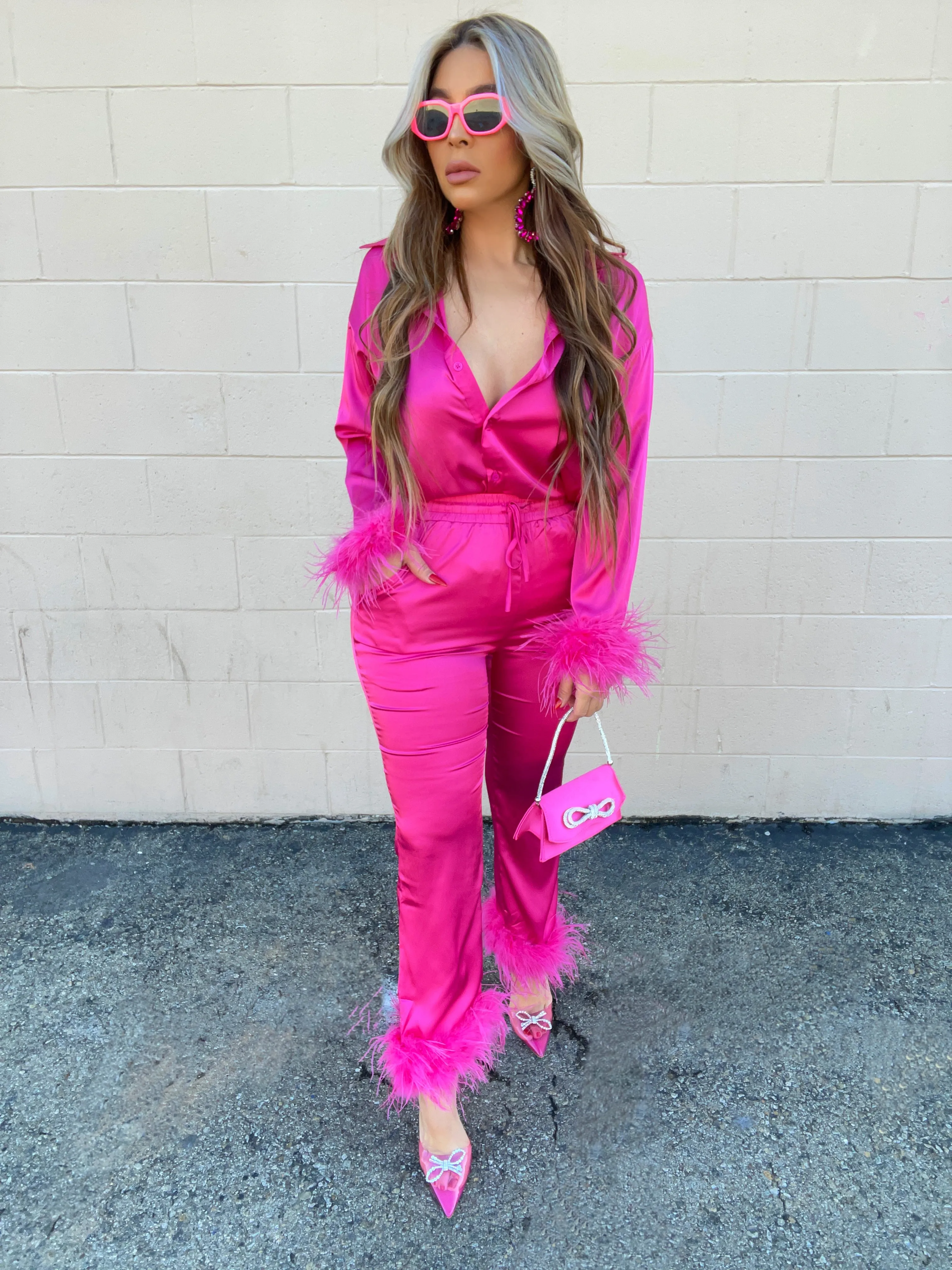 Mia Silk Set (Pink)