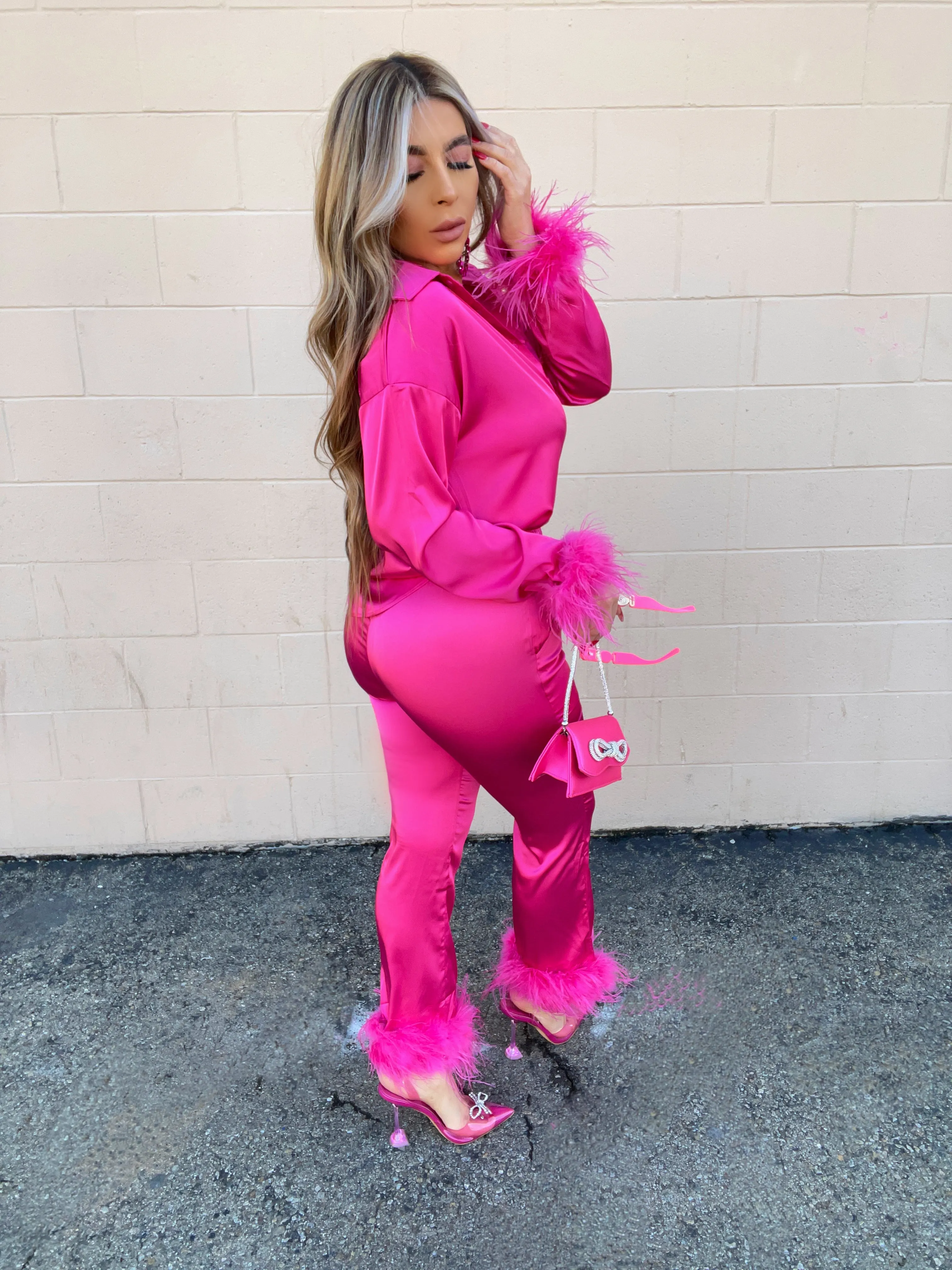Mia Silk Set (Pink)