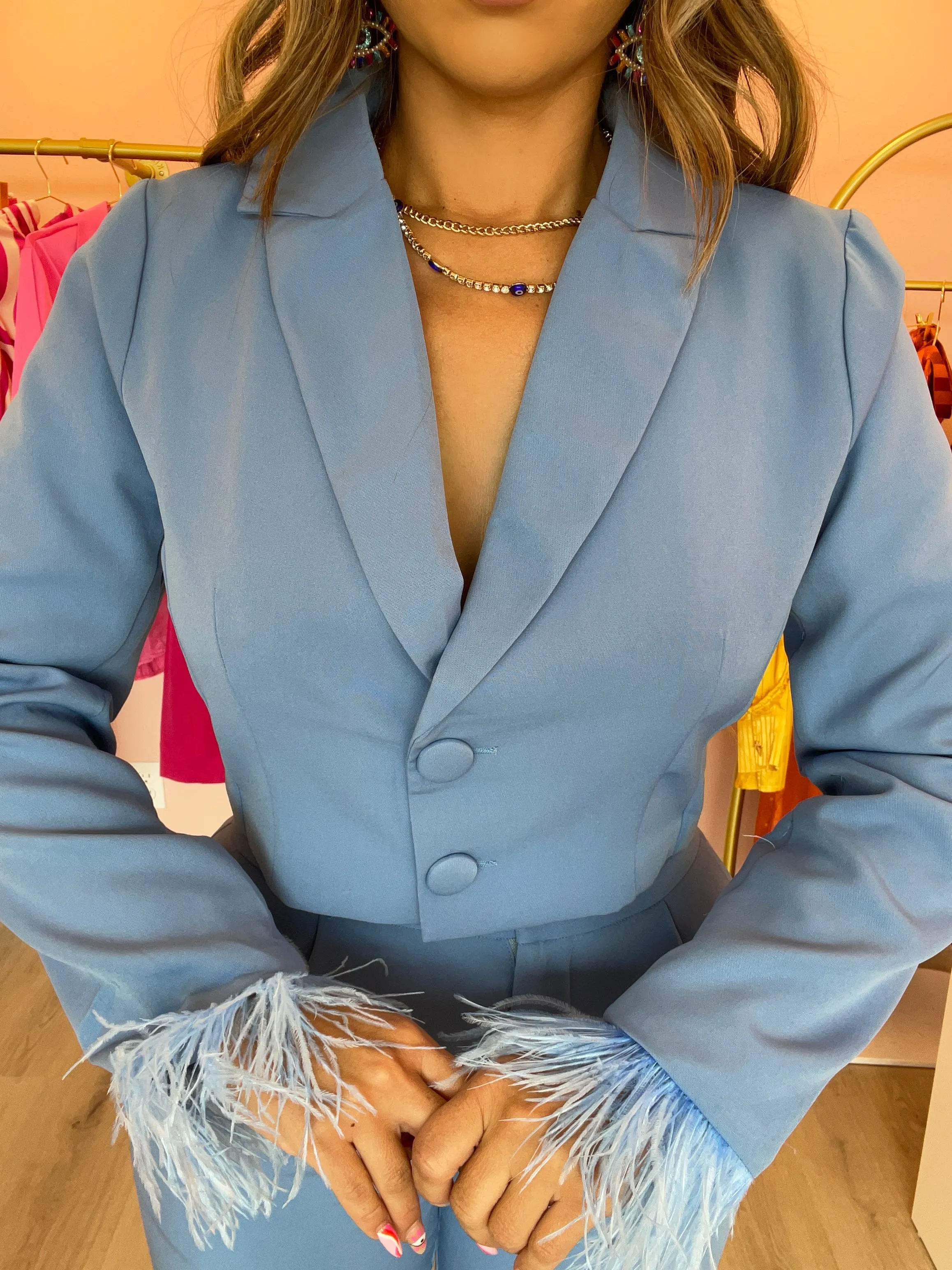 Mindy Feathered Suit