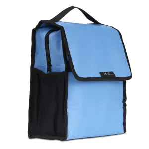 MoKo Insulated Lunch Bag, Reusable Foldable Lunch Box Collapsible Multi-use Tote Bag Thermal Lunch Sack with Zipper Closure for Travel Picnic School Office for Men Women Kids Boys Girls - Light Blue
