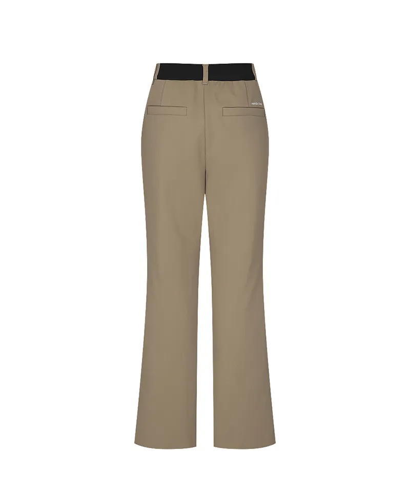 Monday Flow Stress Free Bootcut Pants - Beige