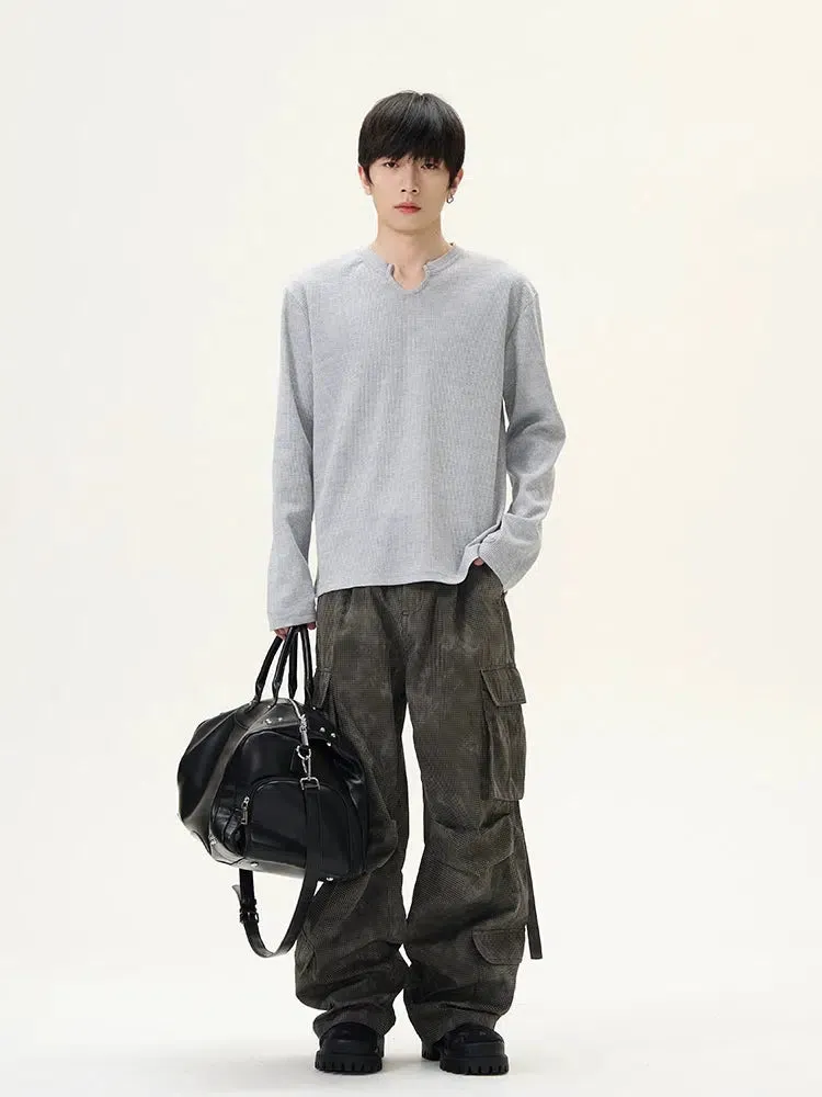 Multi-Pocket Denim Cargo Pants