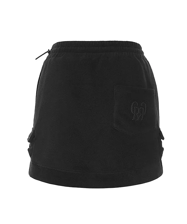 MYCL Soft-Fleece Banded Skirt - Black