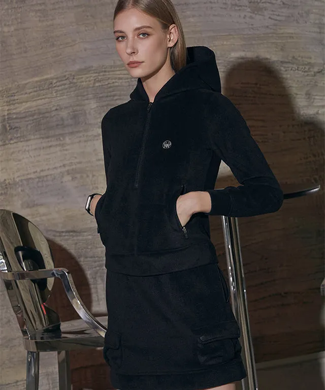 MYCL Soft-Fleece Banded Skirt - Black