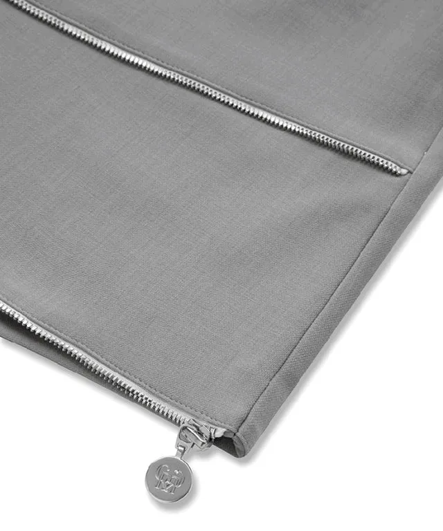 MYCL  Zipper Culotte Skirt - Grey