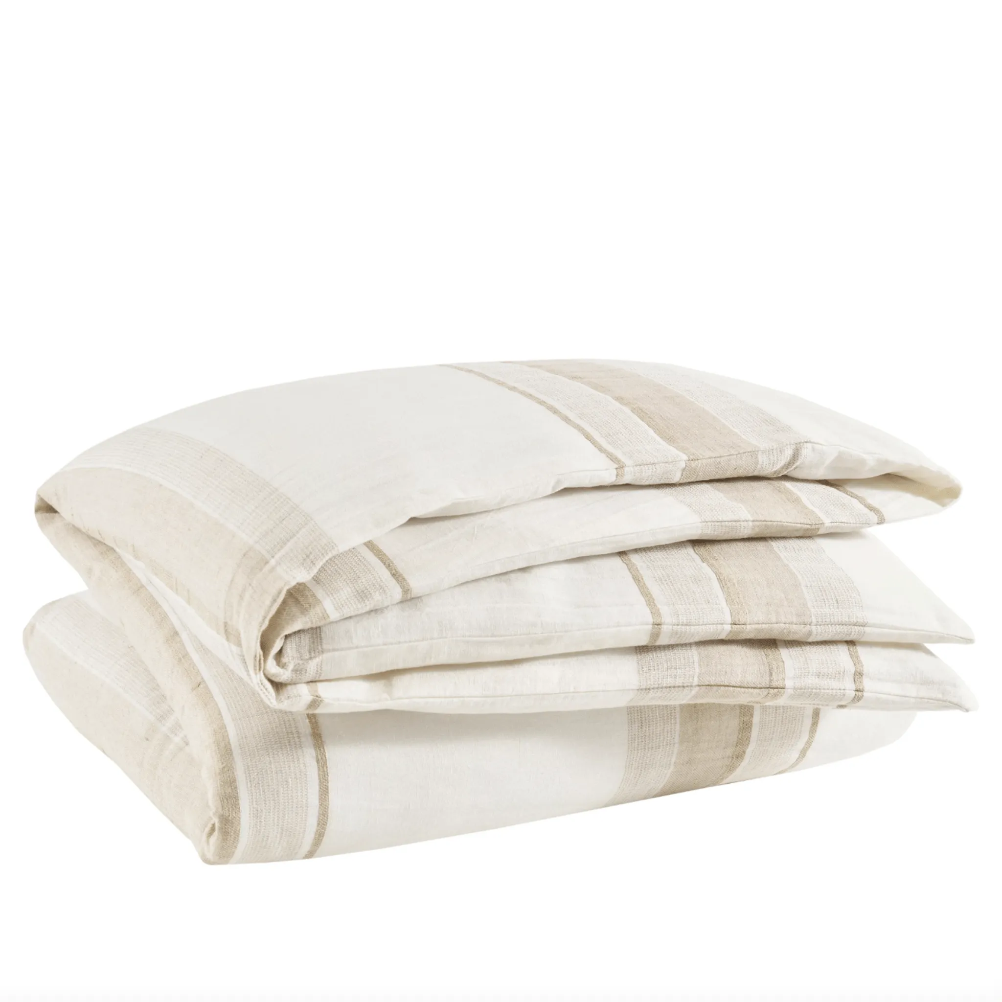 Napa Stripe Linen Natural Duvet Cover