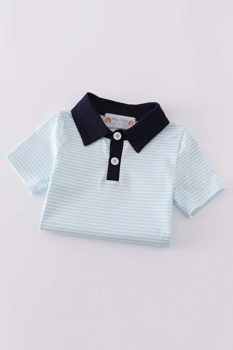 Navy Stripe Boy Set