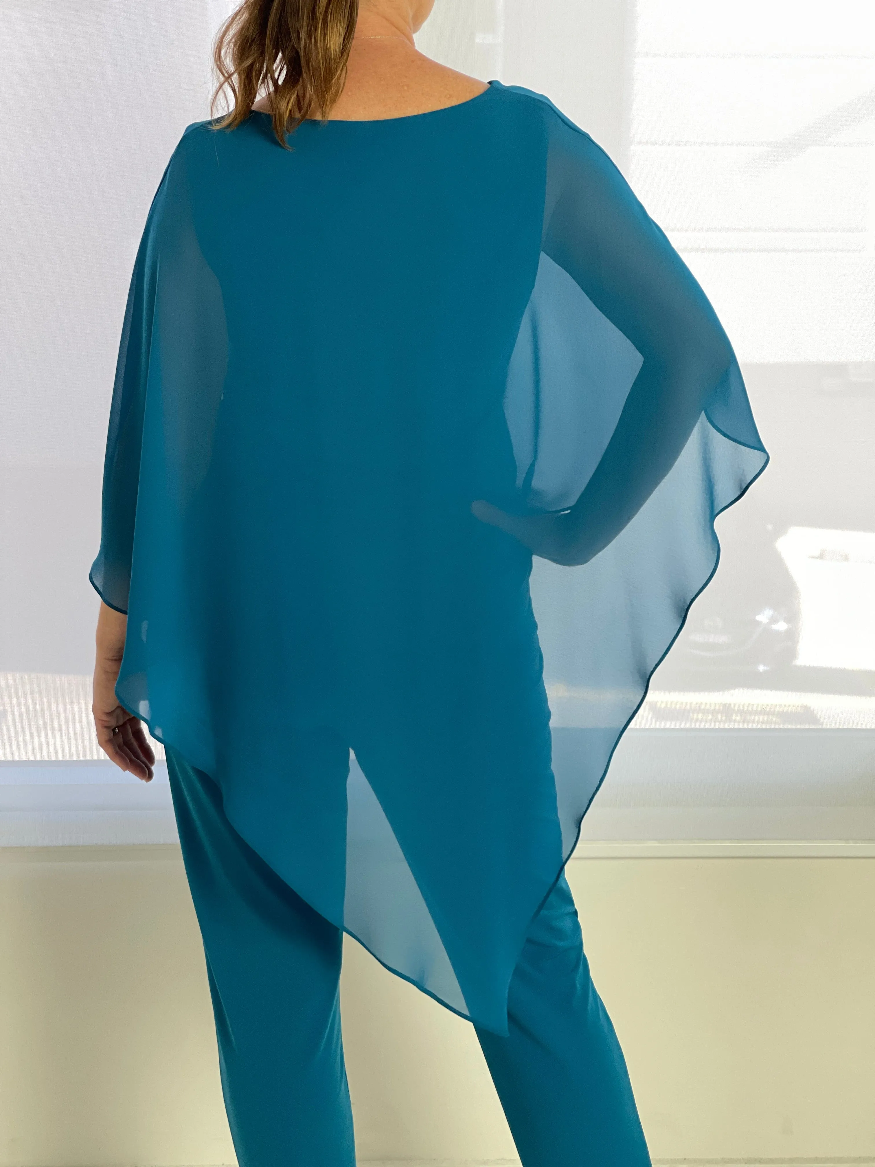 Nessa Teal Evening Top