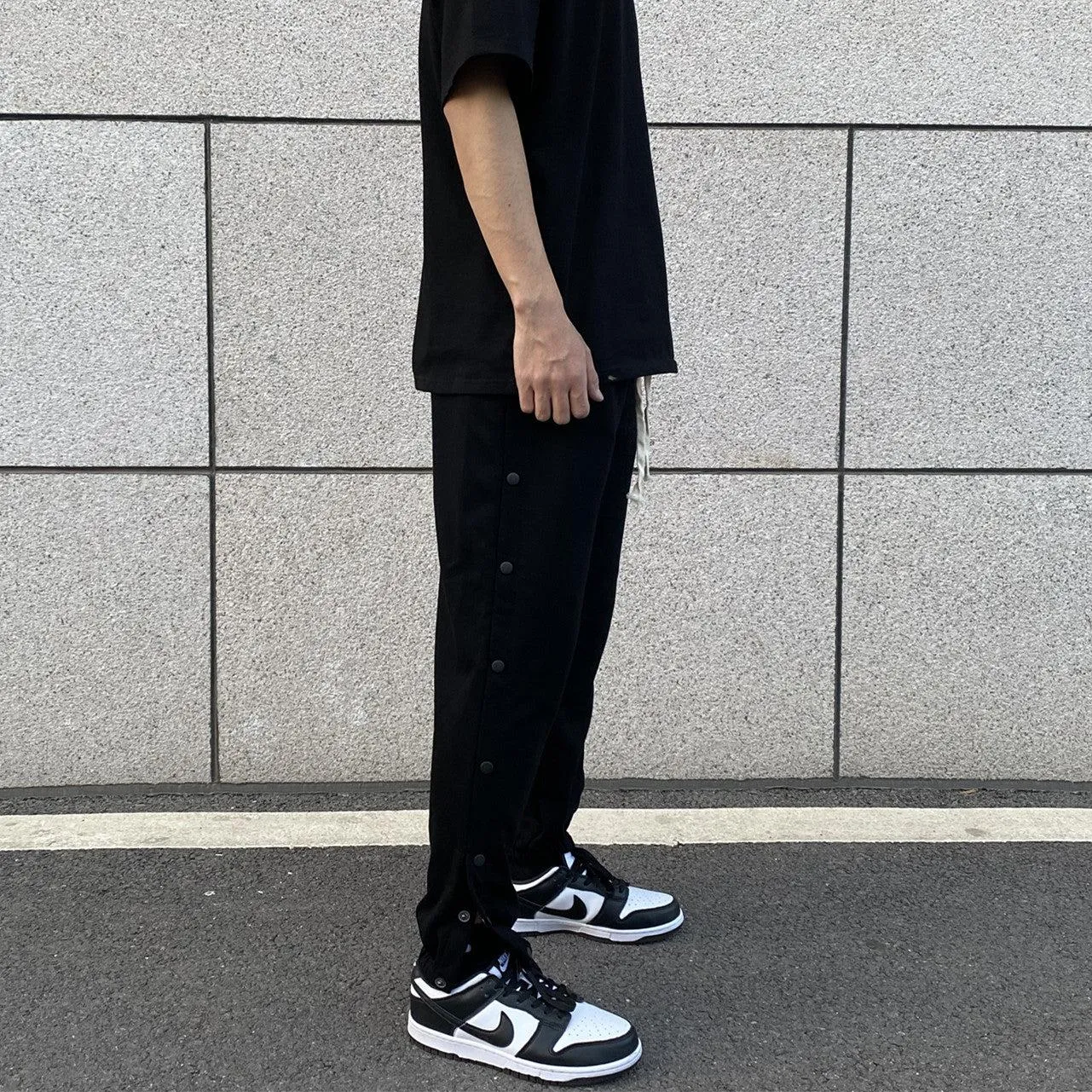 Open Buttons Sport Pants