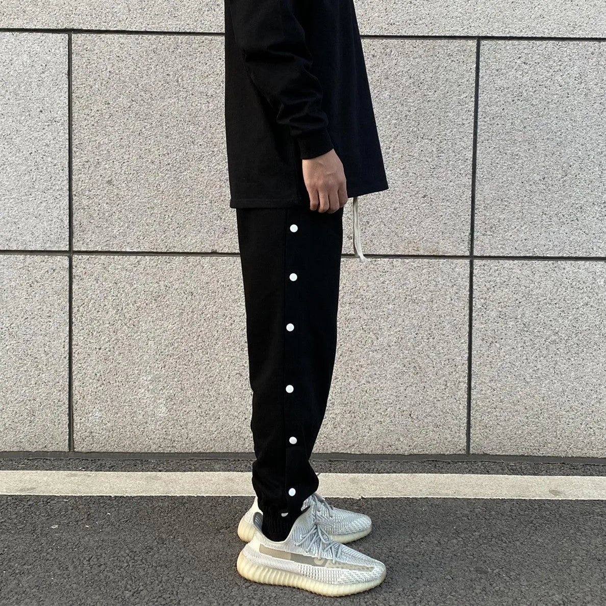 Open Buttons Sport Pants