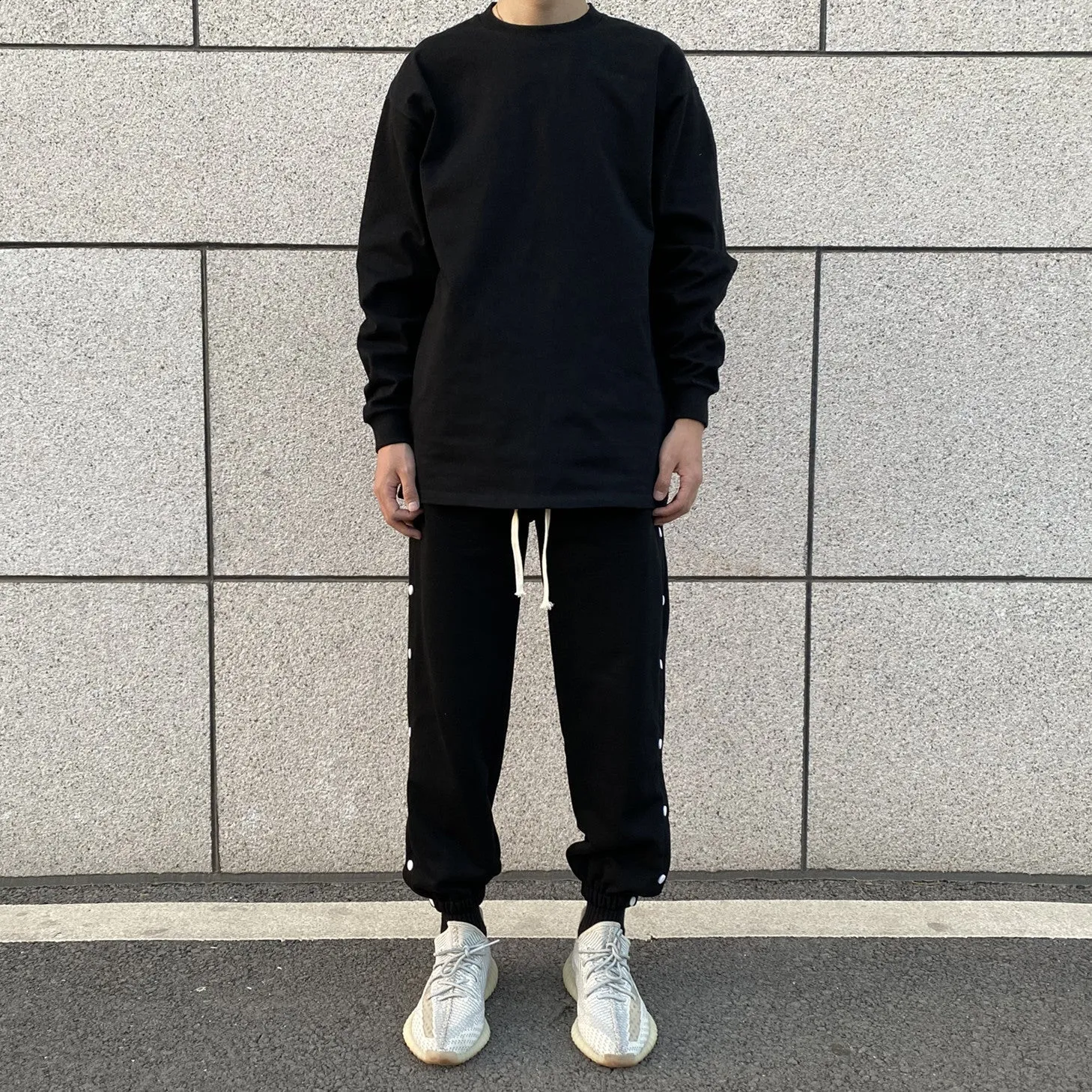 Open Buttons Sport Pants