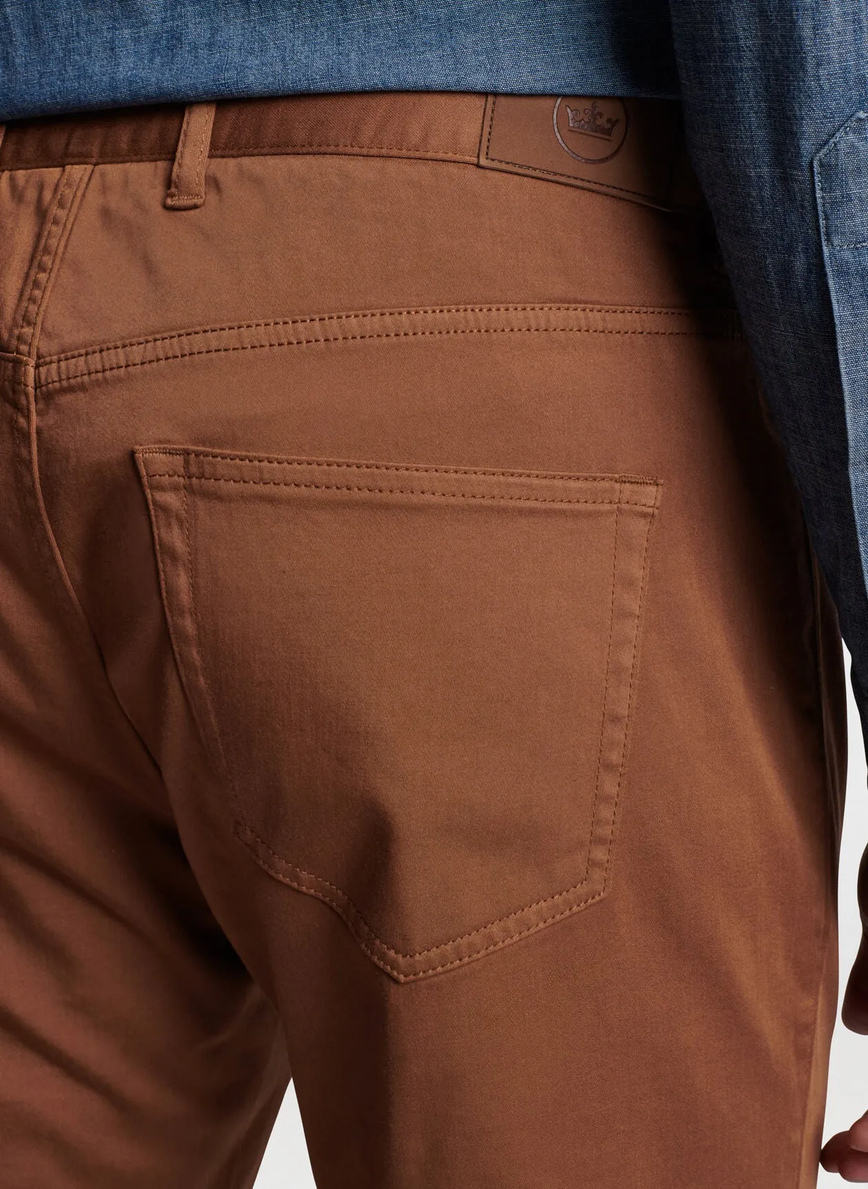 PETER MILLAR ULTIMATE SATEEN FIVE POCKET PANT - HAZELWOOD