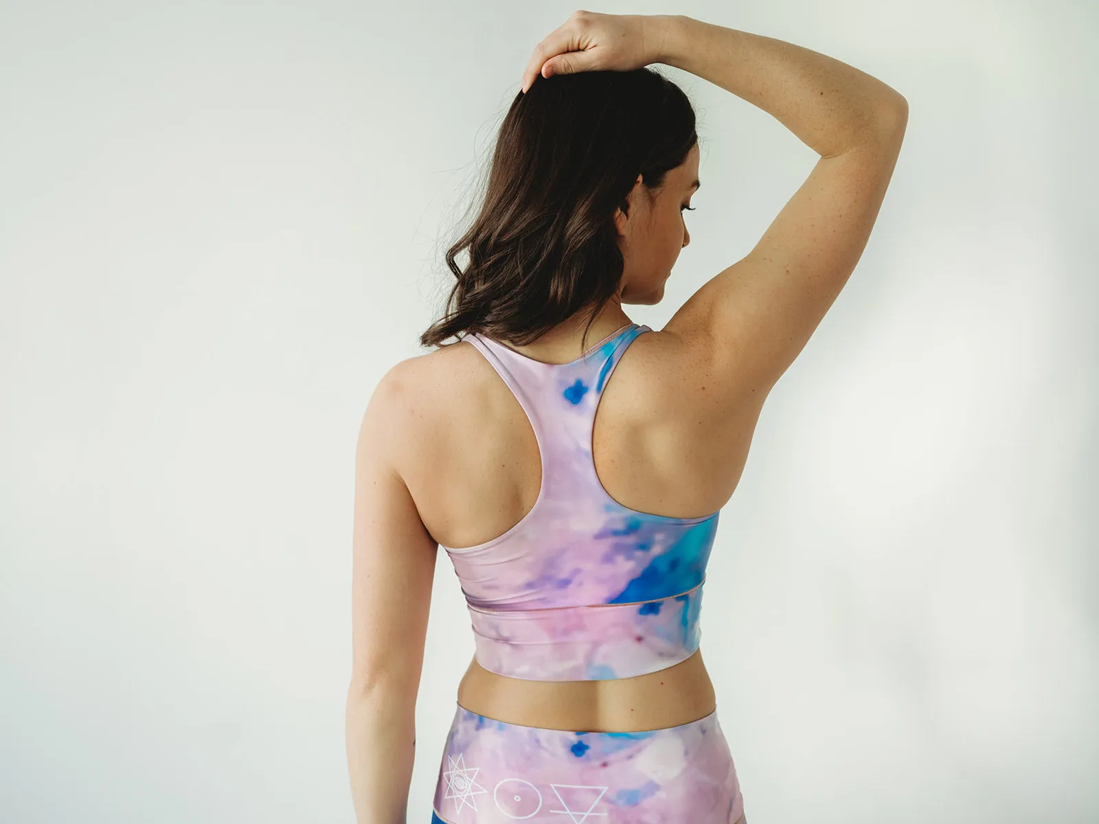 Pink Tie Dye Longline Sports Bra *FINAL SALE*
