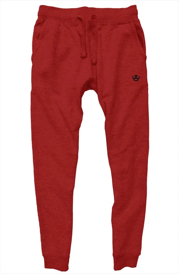 Premium Joggers-Red/Black Crown