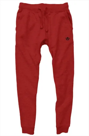 Premium Joggers-Red/Black Crown