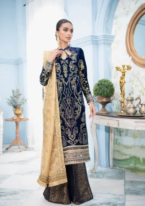 Premium Velvet Salwar Kameez in Royal Blue Shade #PF267