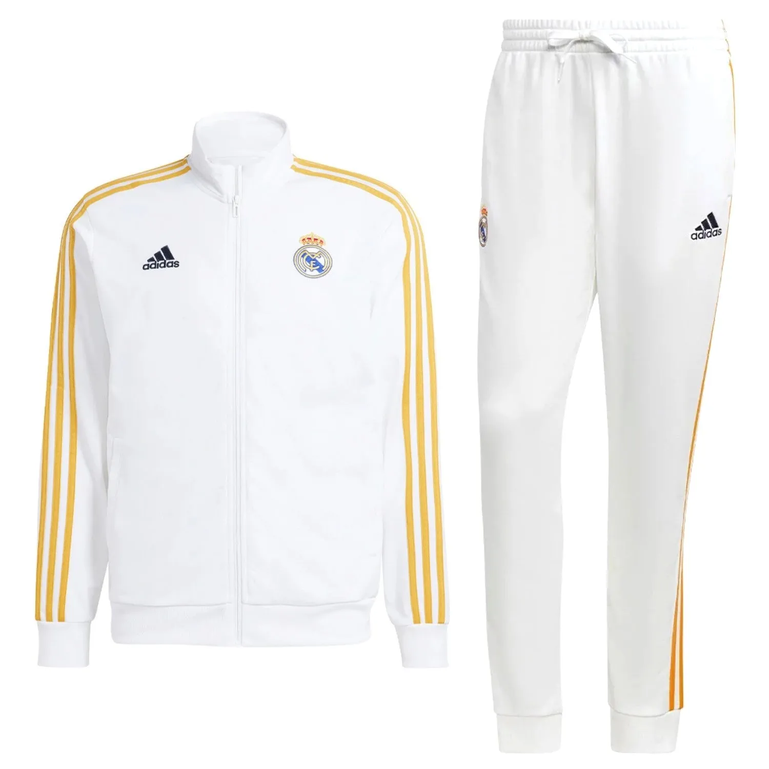 Real Madrid white Casual 3S presentation tracksuit 2023/24 - Adidas