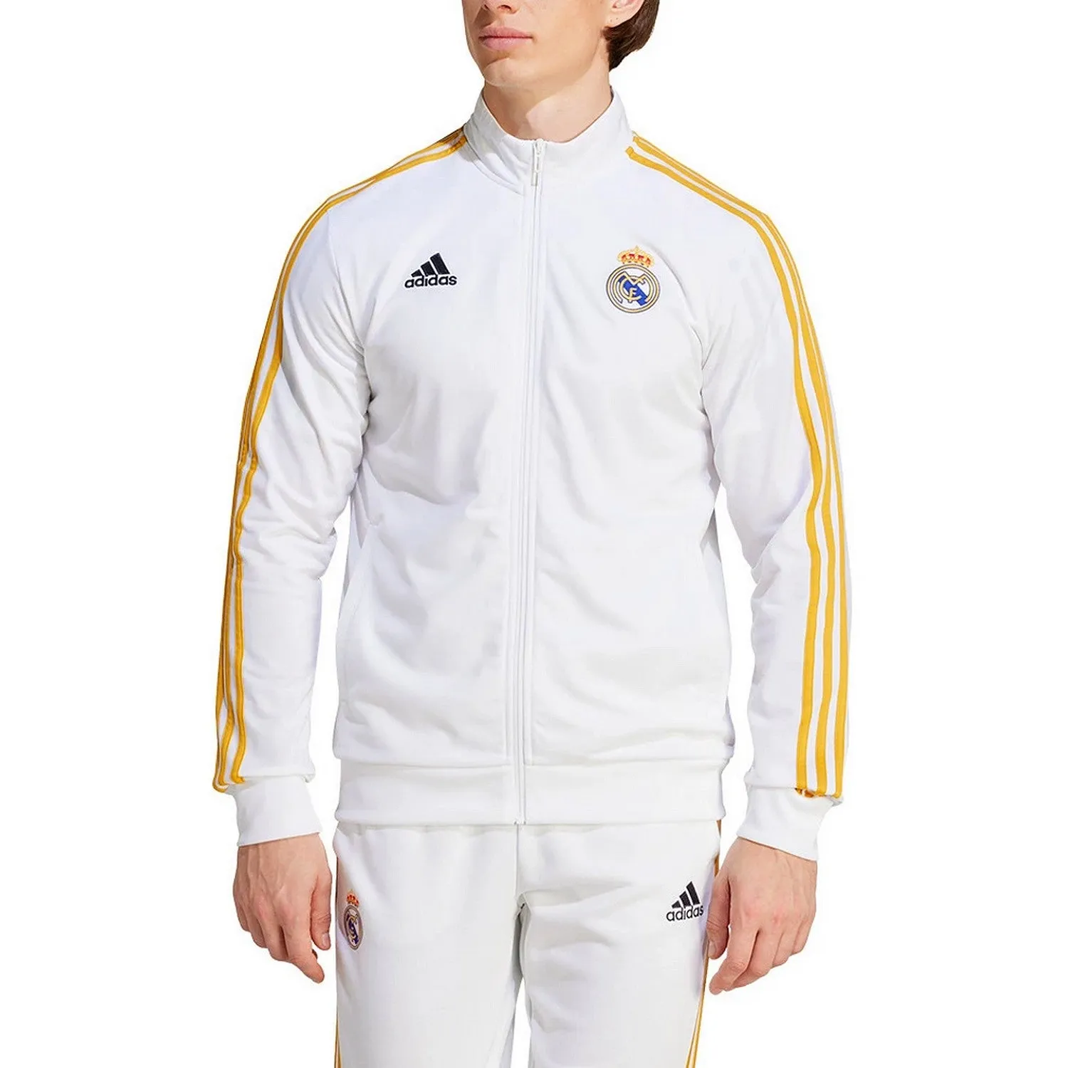 Real Madrid white Casual 3S presentation tracksuit 2023/24 - Adidas