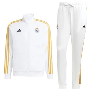 Real Madrid white Casual 3S presentation tracksuit 2023/24 - Adidas