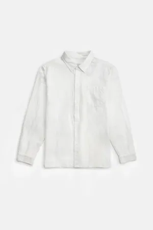 Rhythm Classic LS Linen Shirt - White