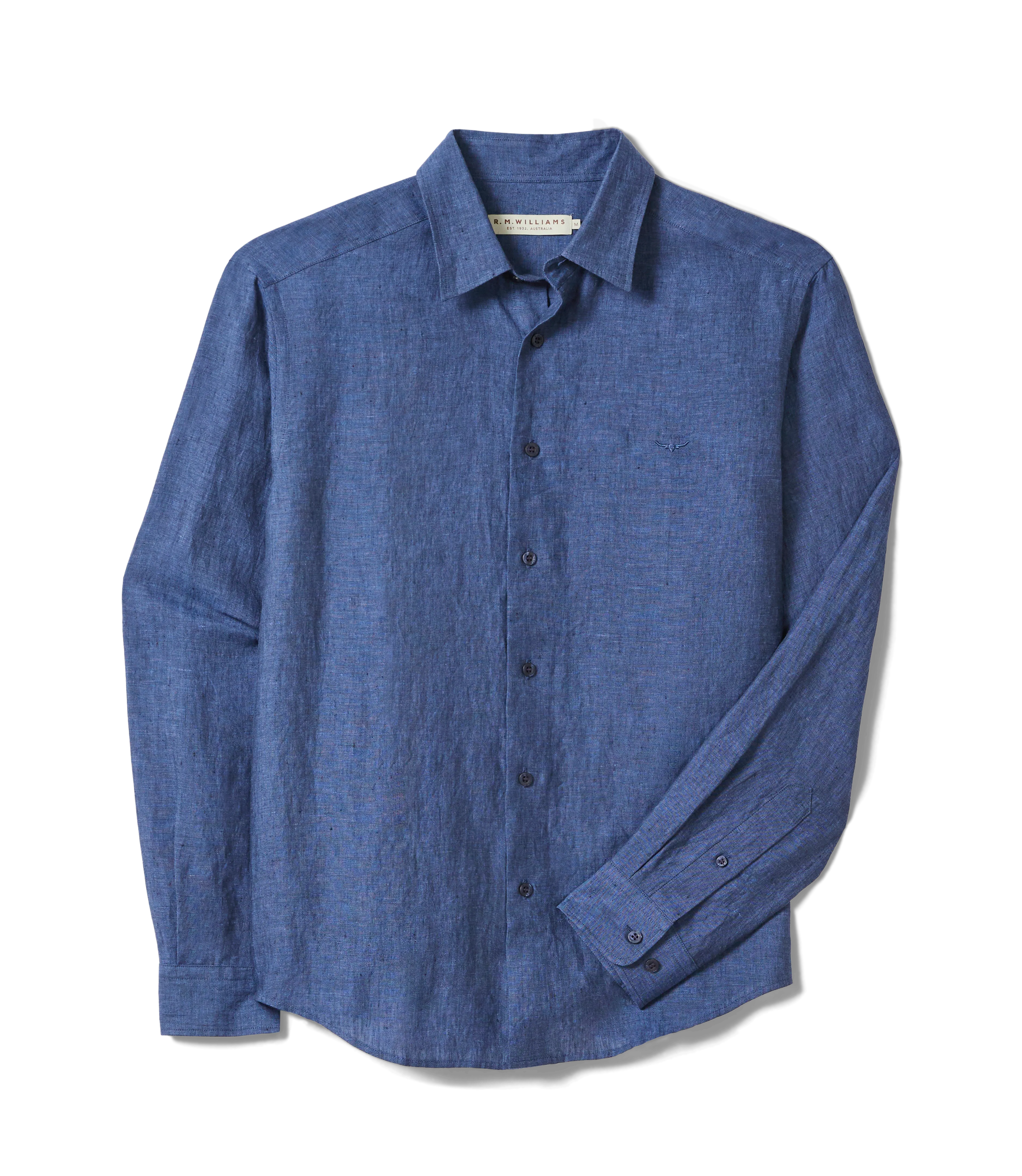 R.M. Williams Classic Linen Shirt - Navy
