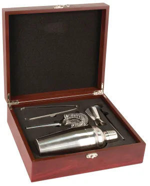 Rosewood Finish Martini Set