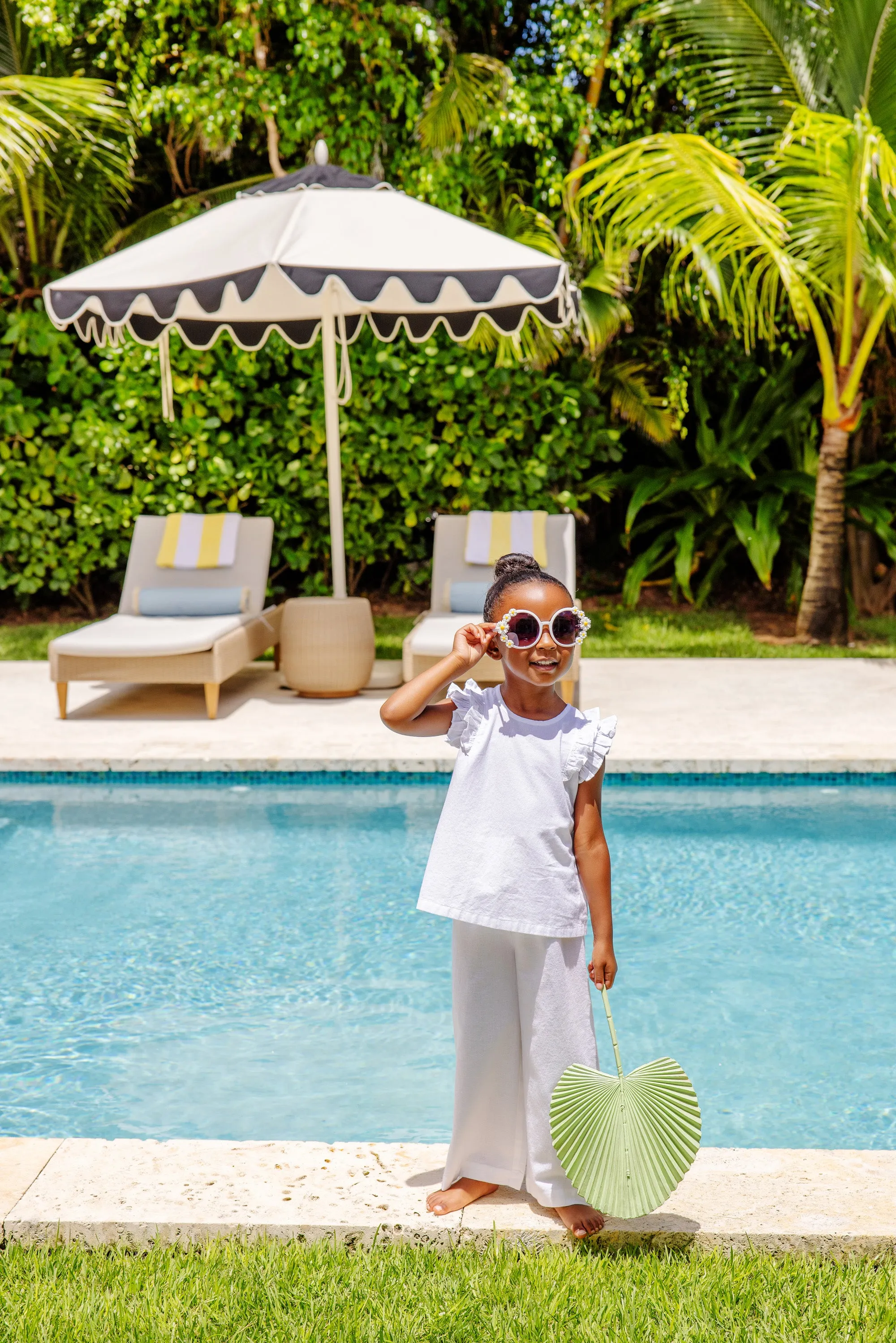 Ruehling Ruffle Top (Linen) - Worth Avenue White