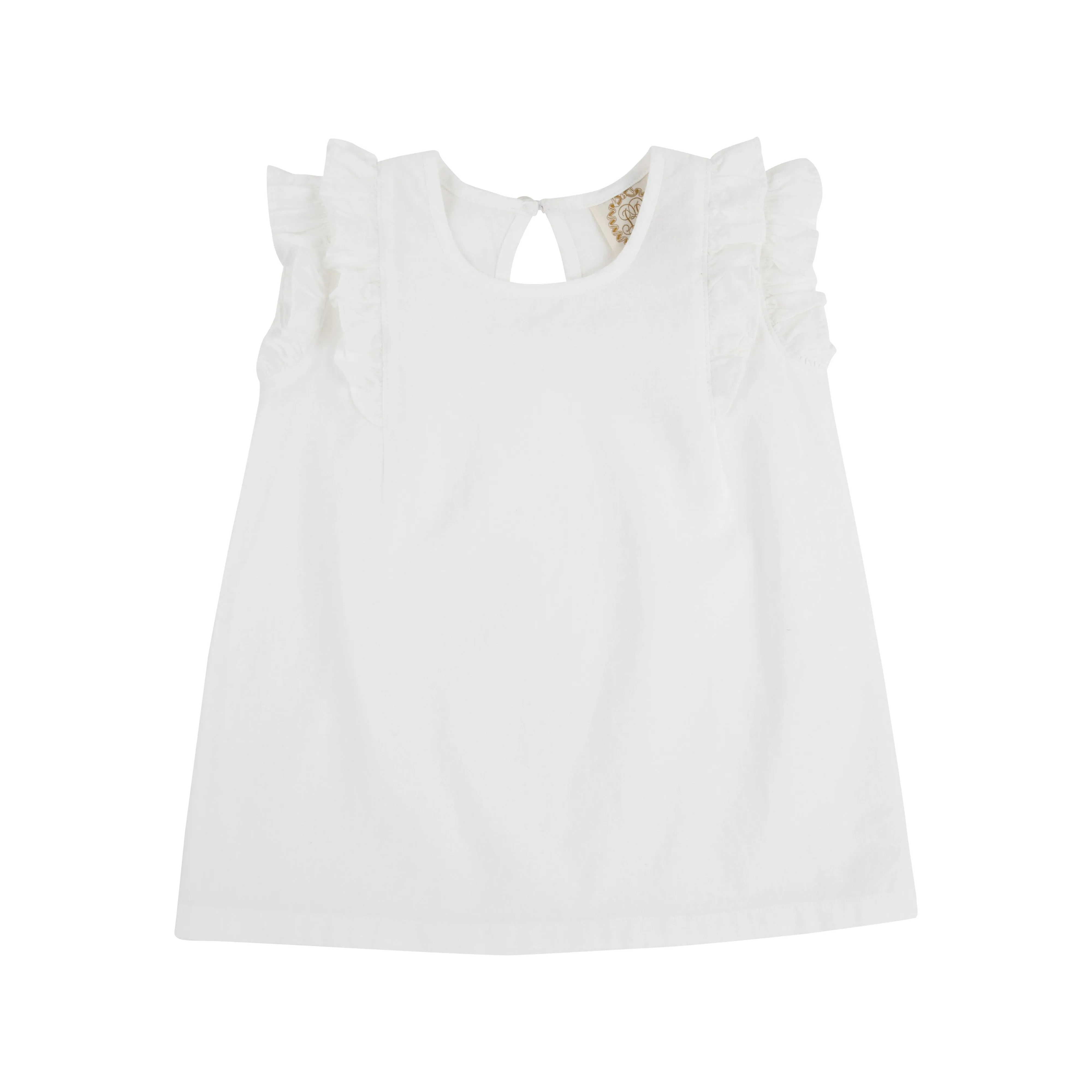 Ruehling Ruffle Top (Linen) - Worth Avenue White