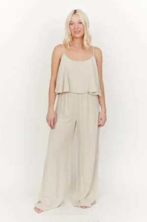 Sandshell Linen Jumpsuit